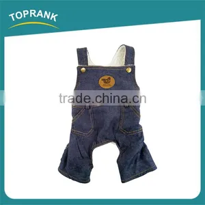 Hot Selling Pet Apparel Winter Warm Lambs Wool Denim Dog Overalls thumbnail-2