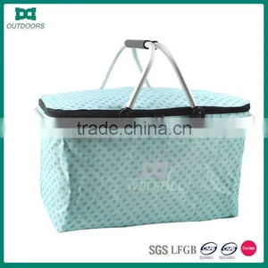 Wholesale Grocery Reused Handle Foldable Shopping Basket thumbnail-1