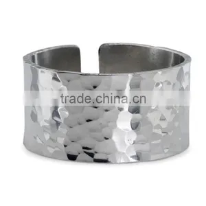 Aluminum Cast Hamerred Wedding Napkin Rings thumbnail-1