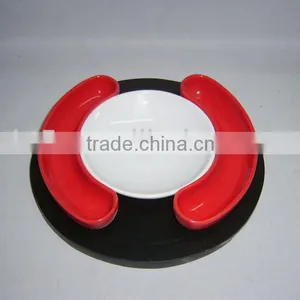 Colors Round and Curved Plates Customized Ceramic Snack Tray thumbnail-1