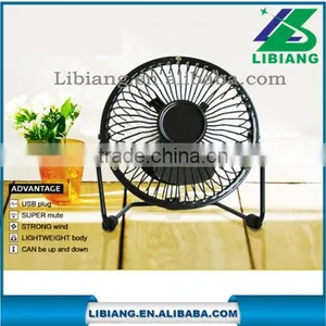8 Color 4" Steel Structure Wtih Rubber Fan Portable USB Cooling Mini Fan or Air Conditioner Fan thumbnail-1
