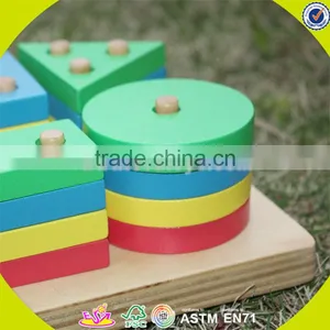 Wholesale Funny Kids Wooden Shape Sorter Blocks Stacking Toy Hot Sale Toddler Wooden Blocks Toy Toy W13D107 thumbnail-6