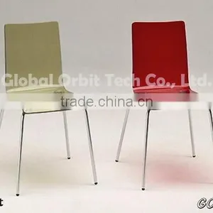 New Design Acrylic Dining Chairs Simple Style Plastic Coffee Chair thumbnail-4
