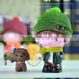 Mini CUTE Fashional Resin Decoration ,Couples Doll Furnishing Articles,Lovely Car Interior Car Decoration thumbnail-3