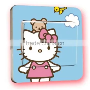 Fashion Decorative Wall Sticker , Waterproof Bedroom Switch Stick thumbnail-3