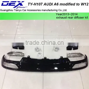 Auto Part Universal Exhaust Rear Diffuser Kit for Aut--i Modified to W12 thumbnail-2
