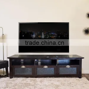 Sideboard tv ANTIQUE Dark Colour With 3 Doors Teak Wood Furniture thumbnail-1