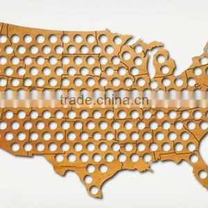 Best Price Beer Cap Maps Bottle Beer Soda Pop Wood Cap Organizer thumbnail-1