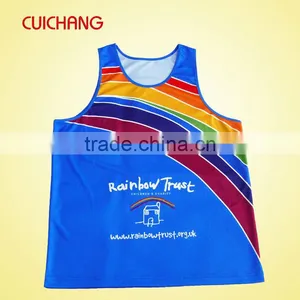 Sublimated Running Singlet With 100% Polyester thumbnail-1