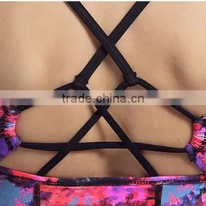 Lady Clothing Custom Digital Printing Stringer Yoga Tank Top thumbnail-4