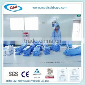 CE/ISO Approved Disposable Sterile Nonwoven Standard Surgical Gown/Reinforced Surgical Gown thumbnail-1