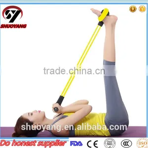 Foot Pedal Elastic Arm Stretching 4-Tube Pull Rope Manufacturer thumbnail-1