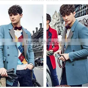Winter Long Slim Fit Wool Blend Men Winter Coat thumbnail-3