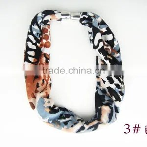 Solid Dark Khaki Magnetic Clasp Polyeste Scarves Diy Custom Short Scarves Couple thumbnail-2