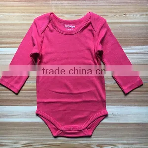 2017 New Design Baby Rompers Plain 100% Cotton thumbnail-1