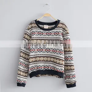 S32448W Knitting Pattern Sweater Top Teenager Kids Pullover O-neck Vintage Style Sweaters thumbnail-5