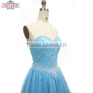 China Oem Supply Sweetheart Beaded A Line Wedding Dress thumbnail-4