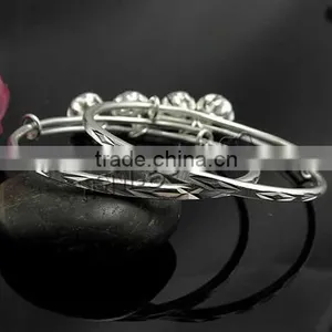 925 Sterling Silver Children Bangle Silver Bracelet 925 Silver Bracelet Magnetic Bracelet thumbnail-1
