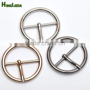 30mm 1.2inch Metal Alloy Pin Buckle Big Round Belt Bag Buckles Nickle,black,gold Colors BK-084 thumbnail-1