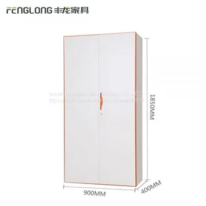 Knock Down Structure Steel/metal Swing 2 Door Filing Cabinet With 4 Shelves Inside thumbnail-2