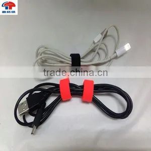 Self-locking Black Wire Bundle Belt Hook and Loop Strap thumbnail-5