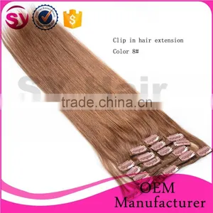 Factory Wholesale Price Unprocessed Virgin Remy 100 Human Hair, Top Quality Brazilian Hair, Clip In Hair Extension thumbnail-4