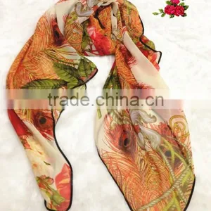 PRINTED POLYESTER SCARF thumbnail-5