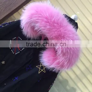 2016 New Arrival Britain Beading Dark Blue Jacket Long With Pink Faux Fur Inside Women Jakcet and Man Coats thumbnail-3