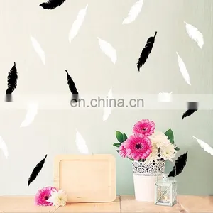 Feather Shape Ins Style Vinyl Mini Wall Sticker Children Room Home Decoration Mural Roon Decal thumbnail-1