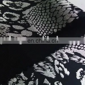 Winfar Textile Hot Sell 94% Polyester 6% Spandex Women Dress Python Silver Foil Scuba Print Knit Fabric thumbnail-6