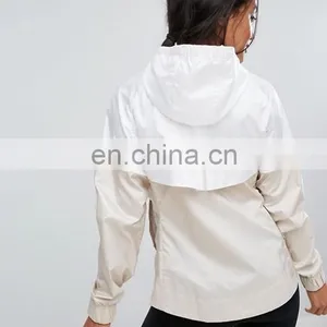Wholesale Classic Women Nylon Custom Plain Bomber Sports Jacket thumbnail-3