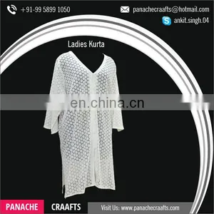 Exclusive Indian Ethnic Pure Cotton Designer Casual Wear Kurti thumbnail-2