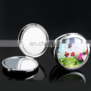 Popular Beautiful Round Portable Butterfly Makeup Mirror thumbnail-1