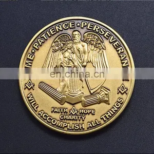 Hot Sell Antique Masonic Challenge Coins thumbnail-2