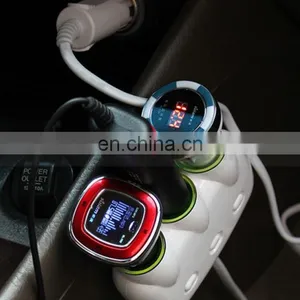 3 Way Auto Dual USB Port Car Cigarette Lighter Socket Adapter Charger for IPhone Samsung Phone thumbnail-3