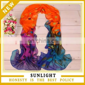 Wholesale Newly Fancy Lady's Chiffon Scarf Made in China thumbnail-1