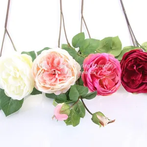 Wholesale Price Long Branch Artificial Crystal Rose For Wedding Decor thumbnail-5