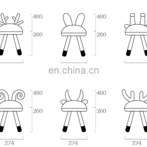 Marine Out Door Little Deer Stool Child Solid Wood Chair Learning Stool Solid Wood Chair thumbnail-3