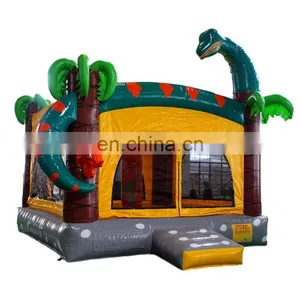 Entertaining Module Commercial Inflatable Dinosaur Rain Forest Jumpy Bouncer House , Inflatable Bouncy Castle For Kids thumbnail-2