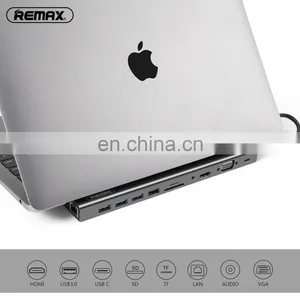 Remax Ru-u70 Hanmo Series Eleven In One Usb Type-c Adapter With Gigabit Network Docking Station For Laptop thumbnail-6
