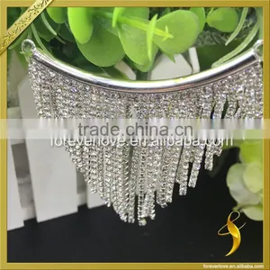 Fashion Iron on Neckline Rhinestone Diamond Welding Clear Crystal Women Collar for Garment FB-078 thumbnail-2