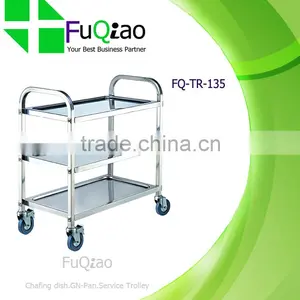 Factory Price Square Tube Stainless Steel Hotel Room Service Cart Service Trolley thumbnail-2