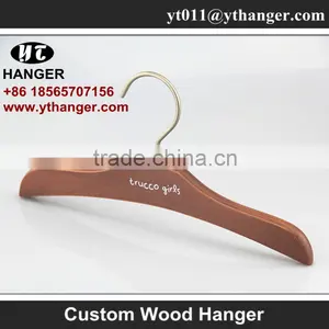 IMY-172 Brown Custom Baby Wood Hangers With Logo thumbnail-2