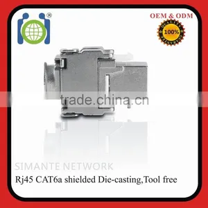 RJ45 CAT6A Tooless Shielded Keystone Jack thumbnail-4