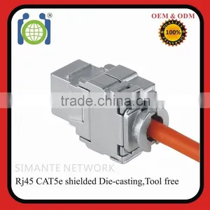 RJ45 CAT5E Tooless Shielded Modular Jack thumbnail-5