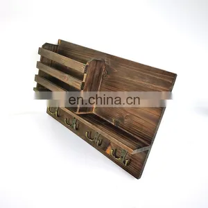 Wall Hanging Over Toilet Showroom Kitchen Floating Decorative Wood Bamboo Shelves Bathroom Organizer for Storage thumbnail-3