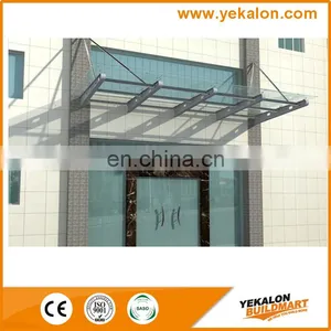 Best Choice Exceptional Quality Large Outdoor Decorative and Practical Tempered Glass Entrance Awning Canopy System thumbnail-2