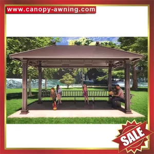 Garden Outdoor Sunshade Rain Aluminum Gazebo Pavilion Shelter Canopy Awning Shed China thumbnail-2