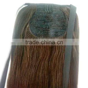 Remy Human Hair Drawstring Ponytail Hair Extension for Black Women thumbnail-1