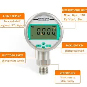 0.2 High Precision Digital Liquid Gas Water Vacuum Negative Pressure Shockproof Gauge Electronic Digital Display Pressure Gauge thumbnail-5